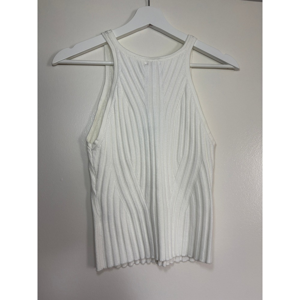 NWT Princess Polly Ishita Knit Top M/L White Ribbed High Neck Tank 1260323 - Picture 5 of 5